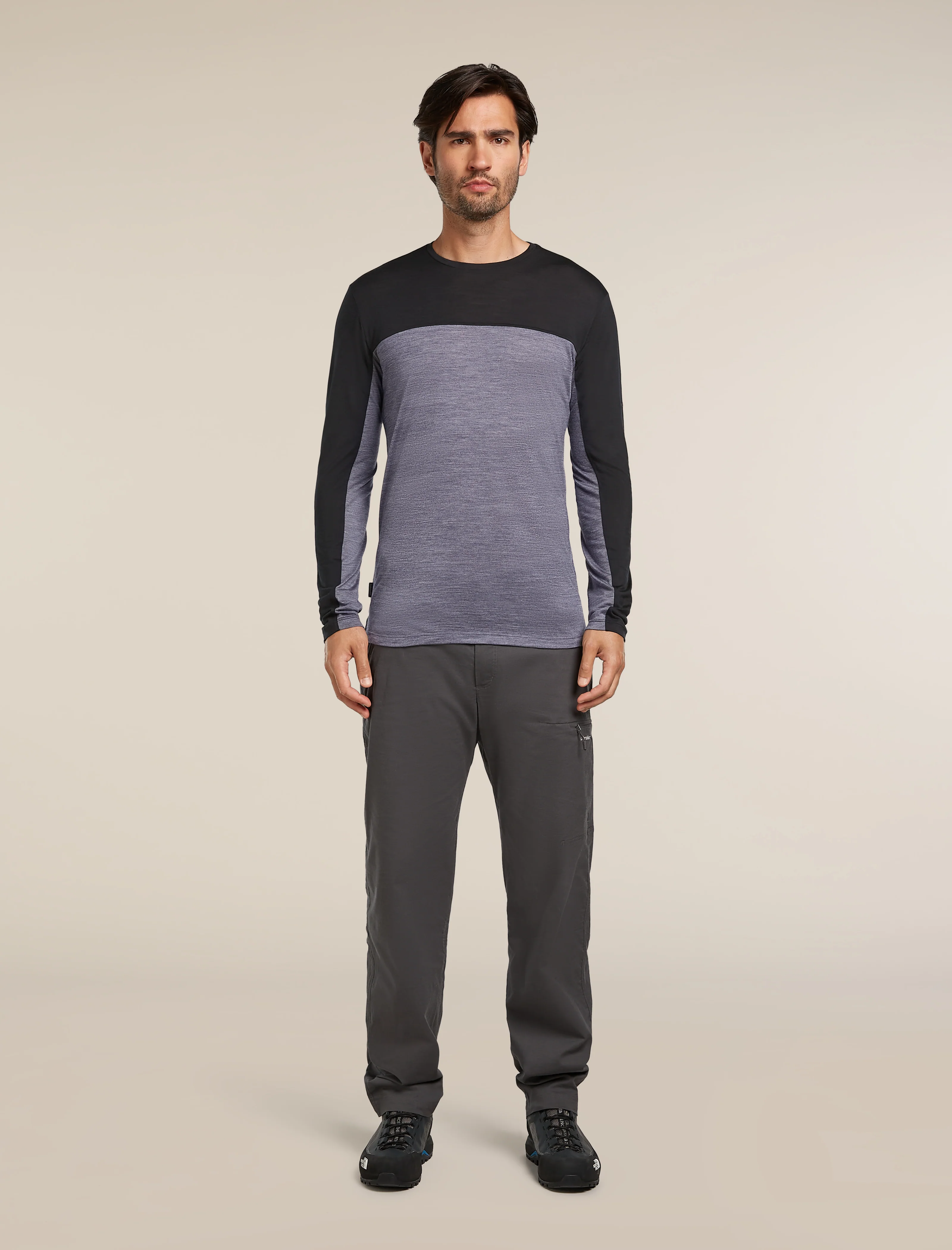 Men's Merino Blend 125 Cool-Lite™ Sphere Long Sleeve T-Shirt Colour Block - Image 3