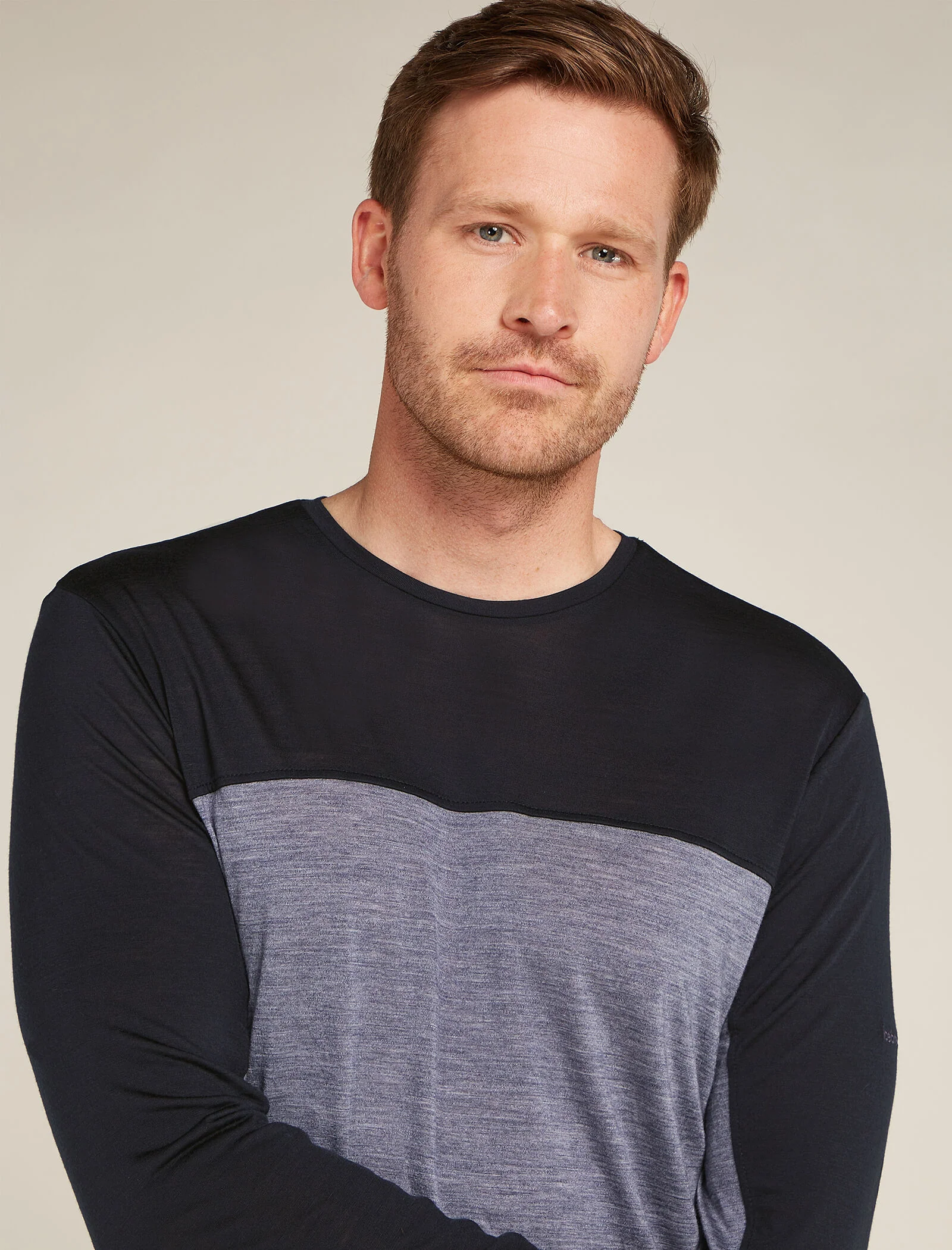 Men's Merino Blend 125 Cool-Lite™ Sphere Long Sleeve T-Shirt Colour Block - Image 5