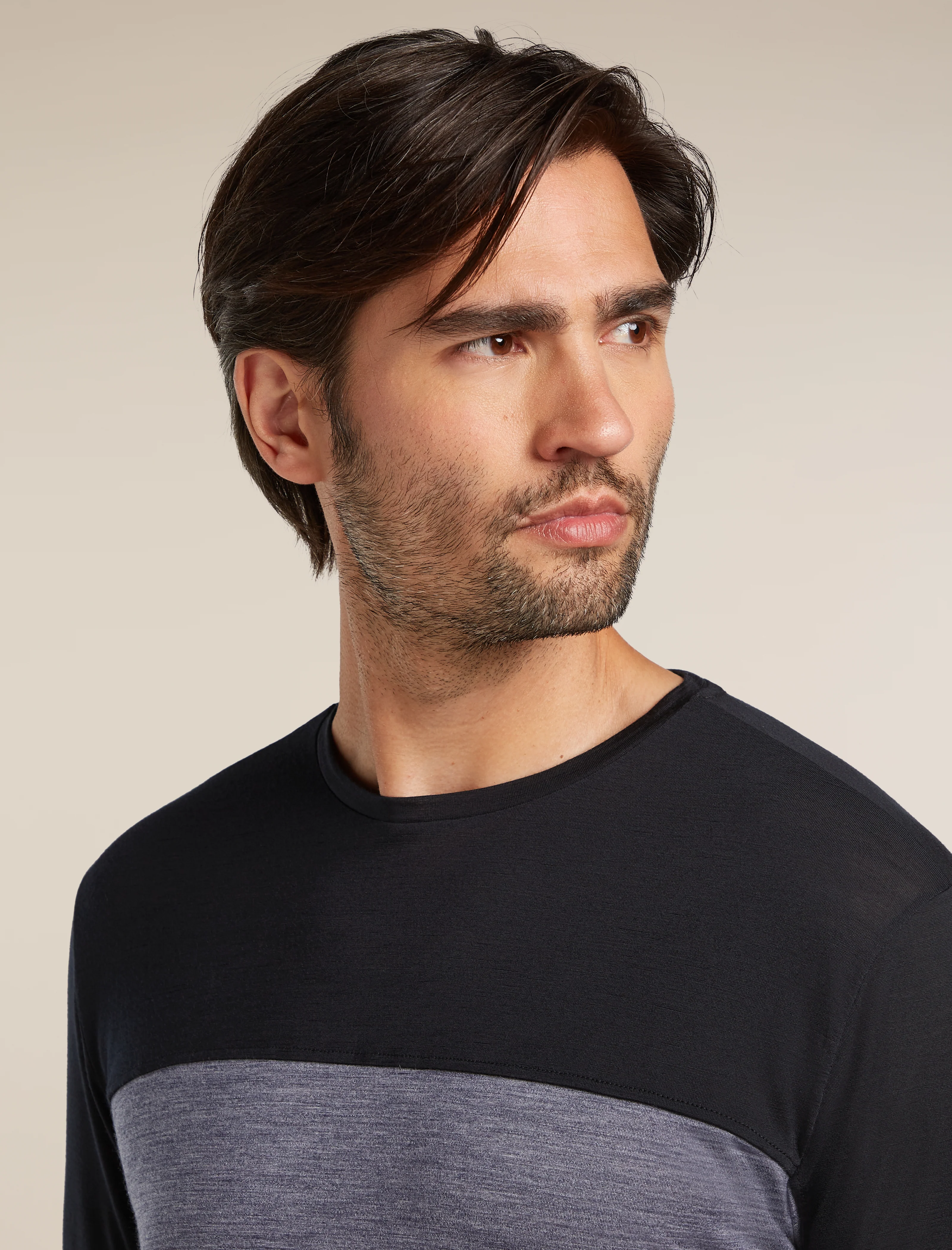 Men's Merino Blend 125 Cool-Lite™ Sphere Long Sleeve T-Shirt Colour Block - Image 7