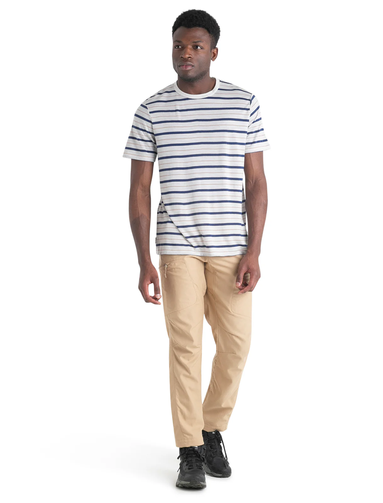 Men's Merino Blend Wave T-Shirt Stripe - Image 3