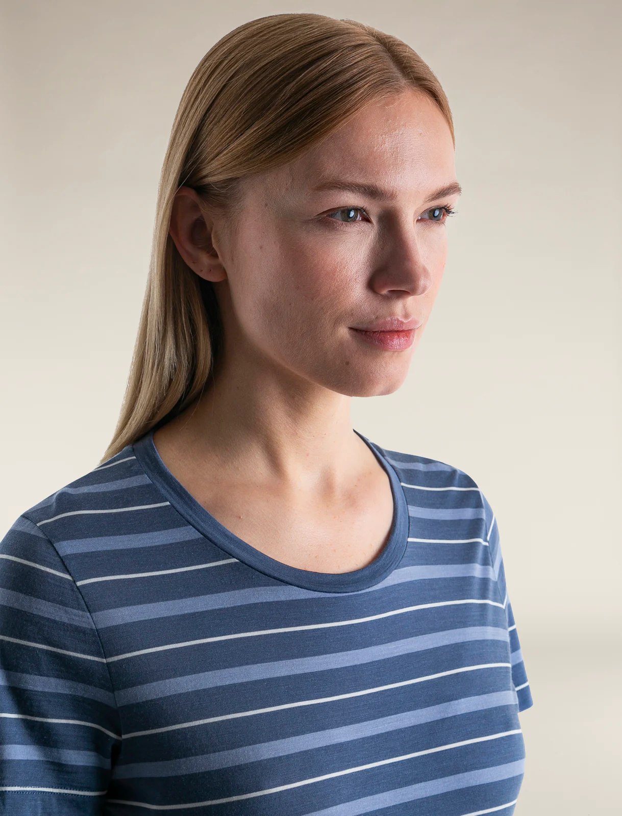 Women's Merino Blend Wave T-Shirt Stripe - Image 4